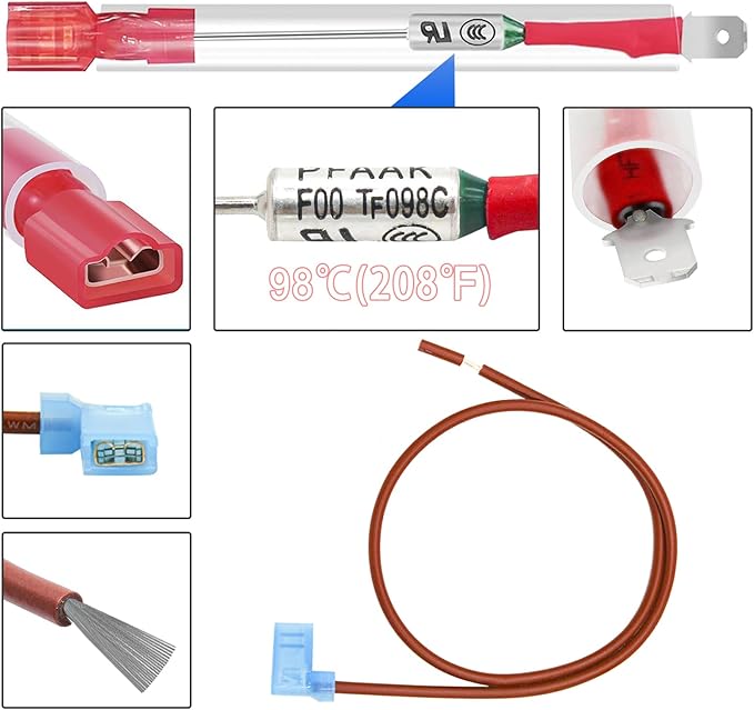 RV Water Heater Thermal Cutoff Kit with ECO Thermostat Assembly Kit, Replacement Part for Atwood 91447 93866 RV Camper Water Heater Tank Repair