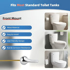 iFealClear Universal Metal Toilet Handle Replacement Kit, Front Mount Toilet Tank Flush Lever Handle with Stainless Steel Chain, Solid Brass Toilet Trip Lever Fits Most Toilets, Easy Install, Chrome