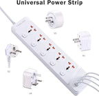 Universal Power Strip with USB C, 5 Outlets 3 USB and 1 USB C Ports, 6.5ft Power Cord Circuit Breaker
