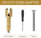 970-0770 Stem Adapter with Screw for Faucet Plumbing Equipment Replacement, Compatible with Pfister Securepfit Trims，Shower Handle Stem Extension Tub and Faucet Accessories Valve Extender Trim Repair
