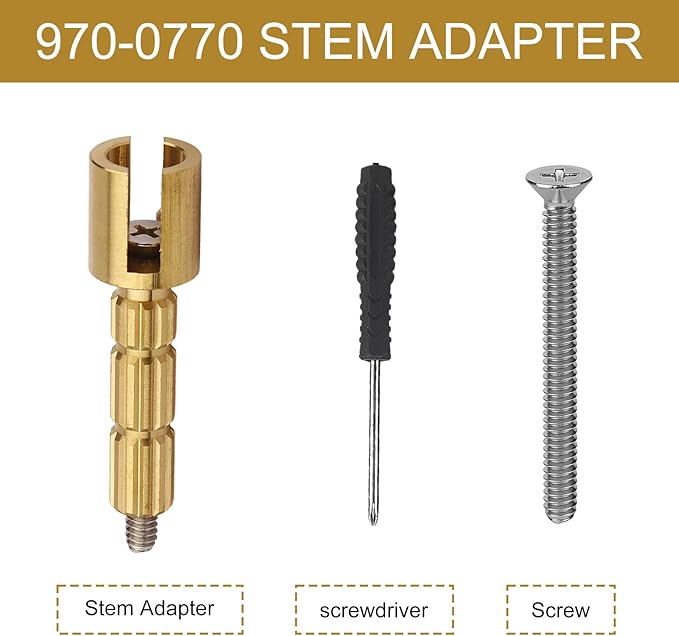 970-0770 Stem Adapter with Screw for Faucet Plumbing Equipment Replacement, Compatible with Pfister Securepfit Trims，Shower Handle Stem Extension Tub and Faucet Accessories Valve Extender Trim Repair
