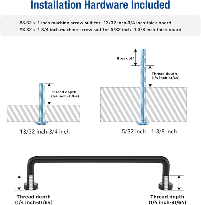 JOY DECOR Cabinet Pulls – 5 Inch Hole Center, Matte Black, 10 Pack, Zinc Alloy Cabinet Handles for Drawers & Cupboard – Vintage Style Hardware for Kitchen, Bathroom, Dresser, Furniture Makeover