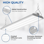 CINOTON 4FT 210W LED Shop Light with 28350LM,0-10V Dimmable Linear High Bay Lighting with 5000K,120-277V 135LM/W Commercial Hanging Lights for Garage Office Warehouse Workshop Factory UL Listed 2Pack