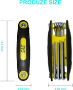 warmtree 17-Piece Folding Allen Wrench Set | Metric & SAE Sizes | 2-Pack Portable Hex Tool for Home Repair & Professional Use