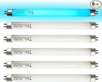 6 Pack UVA-BL T5 6W 32050 F6T5/BL Replacement Bulb Fluorescent Light Tube 6 watt for DynaTrap DT2000XL,DT2000XLP and DT3012, 9 Inches