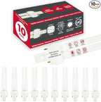 GoodBulb 26 Watt CFL Light Bulbs 2 Pin G24D-3 Base 3500K Neutral White 26W High Output 1800 Lumens Double Tube Compact Fluorescent Light Bulbs Plug-in 10 Pack