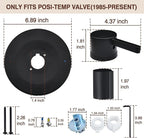 Matte Black Shower Trim Kit Compatible with Moen Posi-Temp Valve, Bathroom shower Lever Single-Handle faucet (Valve Not Included)