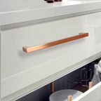 20 Pack 8 Inch Drawer Pulls Rose Gold Square Cabinet Handles Modern Stainless Steel Kitchen Cabinet Handles Dresser Hardware Handles Hole Center 203mm