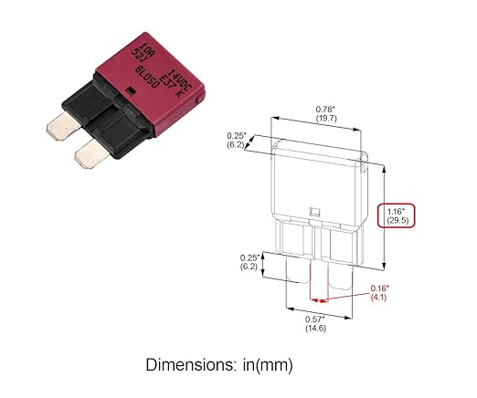 GLOSO E37 Auto (T1) Reset Low Profile ATC/ATO Circuit Breakers - (10A - 3 Pack)