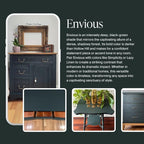 Country Chic All-in-One Chalk Paint for Furniture, Cabinets, Home Decor, Eco-Friendly, Matte Finish, Built-In Primer & Top Coat for Wood, Metal - Envious (Green) - Pint 16 oz (475 ml)