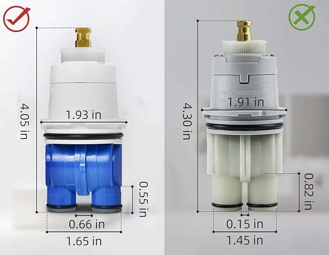 RP19804 Shower Cartridge Compatible with Delta 1300/1400 Series Single Handle Tub Bathtub Shower Faucet Replacement for Delta Monitor Cartridge Repair Plumbing Parts