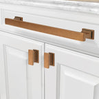 COTYKILEY 10 Pack 7.5Inch(192mm) Antique Brass Kitchen Cabinet Handles Cabinet Pulls Vintage Drawer Pulls Aged Gold Bronze Kitchen Cabinet Hardware