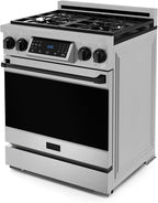 Gordon Ramsay by THOR Kitchen 30 Inch Professional Gas Range with Tilt Panel Touch Control in Stainless Steel/Black