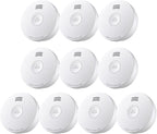 Smoke Detector 10 Year Battery, Smoke Fire Alarm with Photoelectric Sensor, Easy to Install with Magnetic Mount, Smoke Detectors with Silence Button & LED Lights for Home, 10 Pack