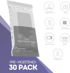 Swanky Stainless Steel Cleaner Wipes - Grime & Grease Remover Kitchen Cleaning Supplies - Clean & Shine, For Stove Top, Refrigerator, Sink, Oven, & Household Appliances - Soft Wipes, 30 Count