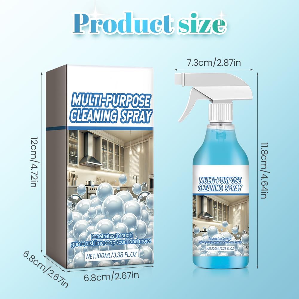 2026 New Spray Splash Cleaner, Purpose Cleaning Spray, Powerful Degreaser Sprays for Kitchen, Easy to Use Grime Remover for Household Cleaning, Convenient Handheld Cleaner for Home Family (3)