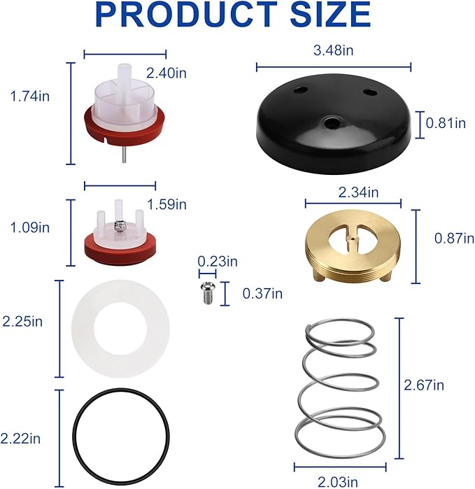 Pressure Vacuum Breaker Repair Kit and Bonnet Repair Kit, RK1-720A for Zurn Wilkins 1/2”, 3/4”, and 1”Pressure Vacuum Breaker