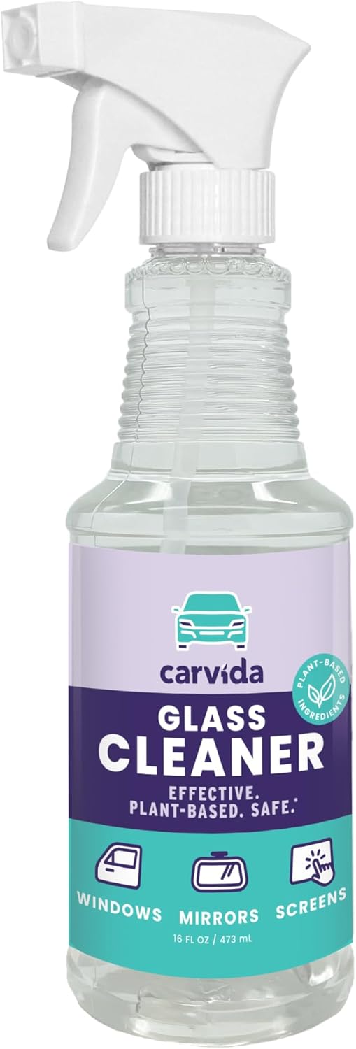 Glass Cleaner, Streak-Free Spray for Automotive Windows and Mirrors, 16oz