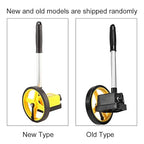 Miniature Measuring Wheel, 0 9999.9m Distance Measuring Roller with Telescopic Handle, Thick Anti Skid Wheel for Accurate Measurements of Roads, Sidewalks or Land (Small Wheel)