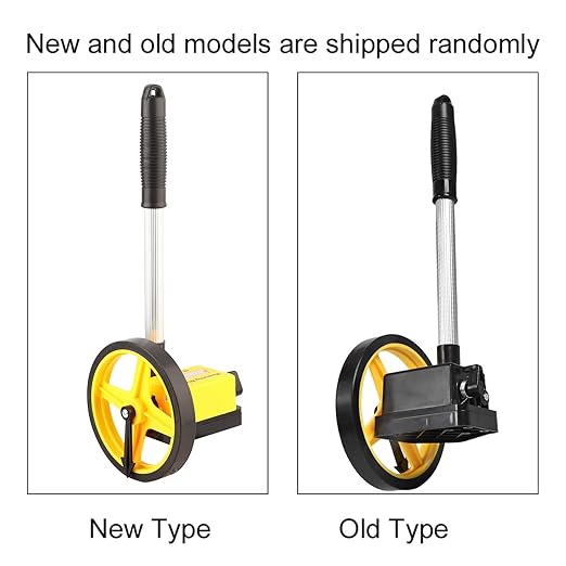 Miniature Measuring Wheel, 0 9999.9m Distance Measuring Roller with Telescopic Handle, Thick Anti Skid Wheel for Accurate Measurements of Roads, Sidewalks or Land (Small Wheel)