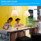 Jensense Edison LED Light Bulbs E26 LED Bulb 60 watt Equivalent Dimmable Light Bulbs 2700K Warm Soft White Vintage 7W LED Edison Bulbs 110V 120V 800 Lumen CRI90, 6 Pack