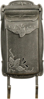 Special Lite Floral Vertical Wall Mount Mailbox - Swedish Silver Cast Aluminum Mailbox for Wall Mount - SVF-1001-SW