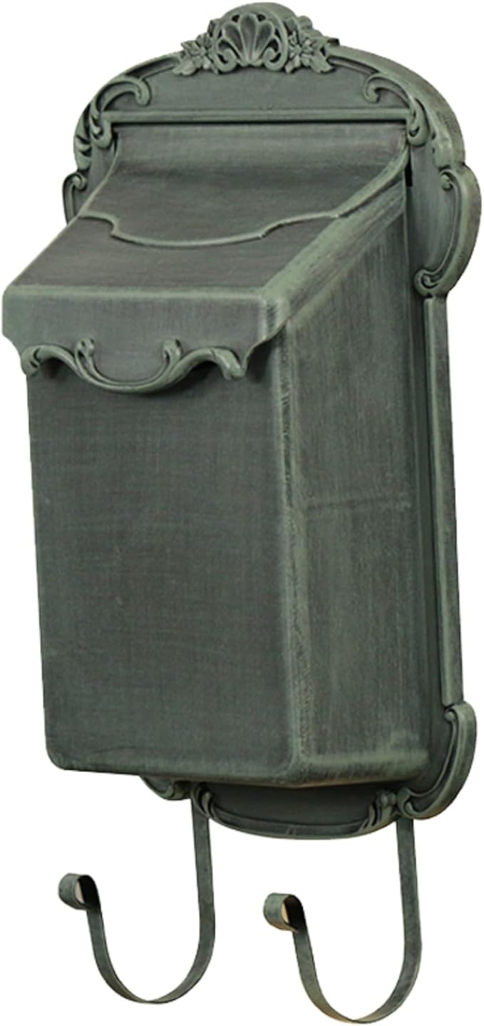 Special Lite Victoria Vertical Wall Mount Mailbox - Verde Green Aluminum Mailbox for Wall Mount - SVV-1013-VG