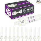 GoodBulb 26 Watt CFL Light Bulbs 2 Pin G24D-3 Base 6500K Full Spectrum 26W High Output 1800 Lumens Double Tube Compact Fluorescent Light Bulbs Plug-in 10 Pack