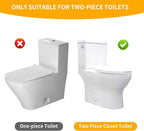 Universal Toilet Tank to Bowl Bolt & Gasket Replacement Kit Tank Repair Kit Includes 2" & 3" Rubber Seal Gaskets, Extra-Long Brass Plated Bolts, Washers, Nuts, Fits Most 2-Piece Toilets