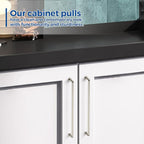 JOY DECOR Cabinet Pulls – 12-3/5 Inch Hole Center, Brushed Nickel, 10 Pack, Zinc Alloy Cabinet Handles for Drawers & Cupboard – Vintage Style Hardware for Kitchen, Bathroom, Dresser