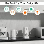 Tower Surge Protector Power Strip with 12 Outlets 4 USB (1 USB C), 6.5Feet Extension Cord with Multiple Outlets, Charging Station, Power Strip Tower, Office Desk Supplies