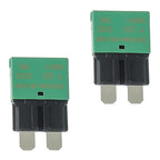 30A DC 12V-14V Auto Reset Circuit Breaker ATC/ATO Low Profile T1 Mini Blade Fuses Breakers for Car Trucks Marine Boat RV Solar and More,2 Pack