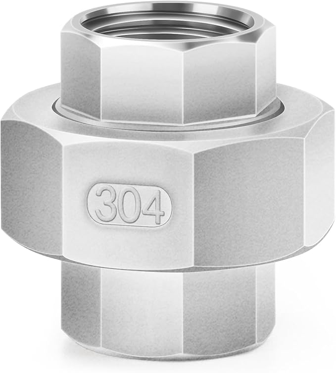 ChillWaves 304 Stainless Steel Cast Pipe Fitting, Union，1" NPT Female，Thread Adapter(1-PACK)