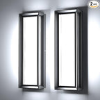 Sytmhoe LED Square Outdoor Wall Lights 2 Packs, 16inch 6000K 10%-100% Dimmable Exterior Wall Light Aluminum Body Waterproof IP65 led Porch Light for House Patio Garage Garden