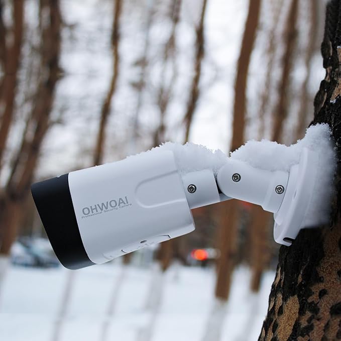 《130°Wide Angle-Lens & Dual Power Mode》Outdoor CCTV Security Camera System with 2-Way Audio,8.0MP IP Wired Security Cameras,Home Surveillance Video Equipment with 4K NVR