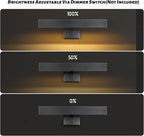 Picture Light, 18" Black Picture Lights for Wall, Bronze Art Lights Hardwired, Dimmable Gallery Light, 3000K Vanity Lights, Picture Frame Light for Bathroom Wall Sconces Artwork Poster Display