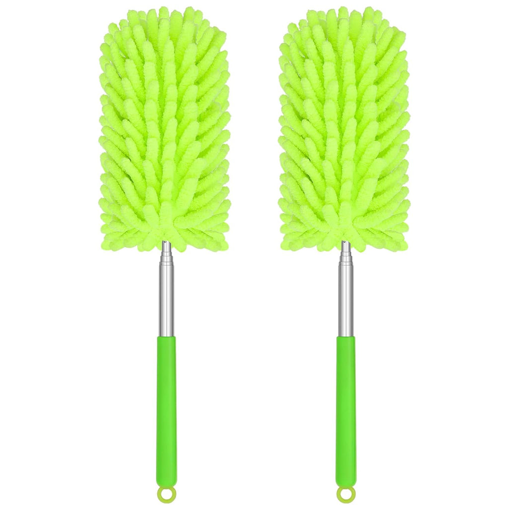 Mini Duster for Cleaning, 360° Bendable Hand Dusters with Extension Pole, Washable Small Duster for Car Interior, Office, Furniture