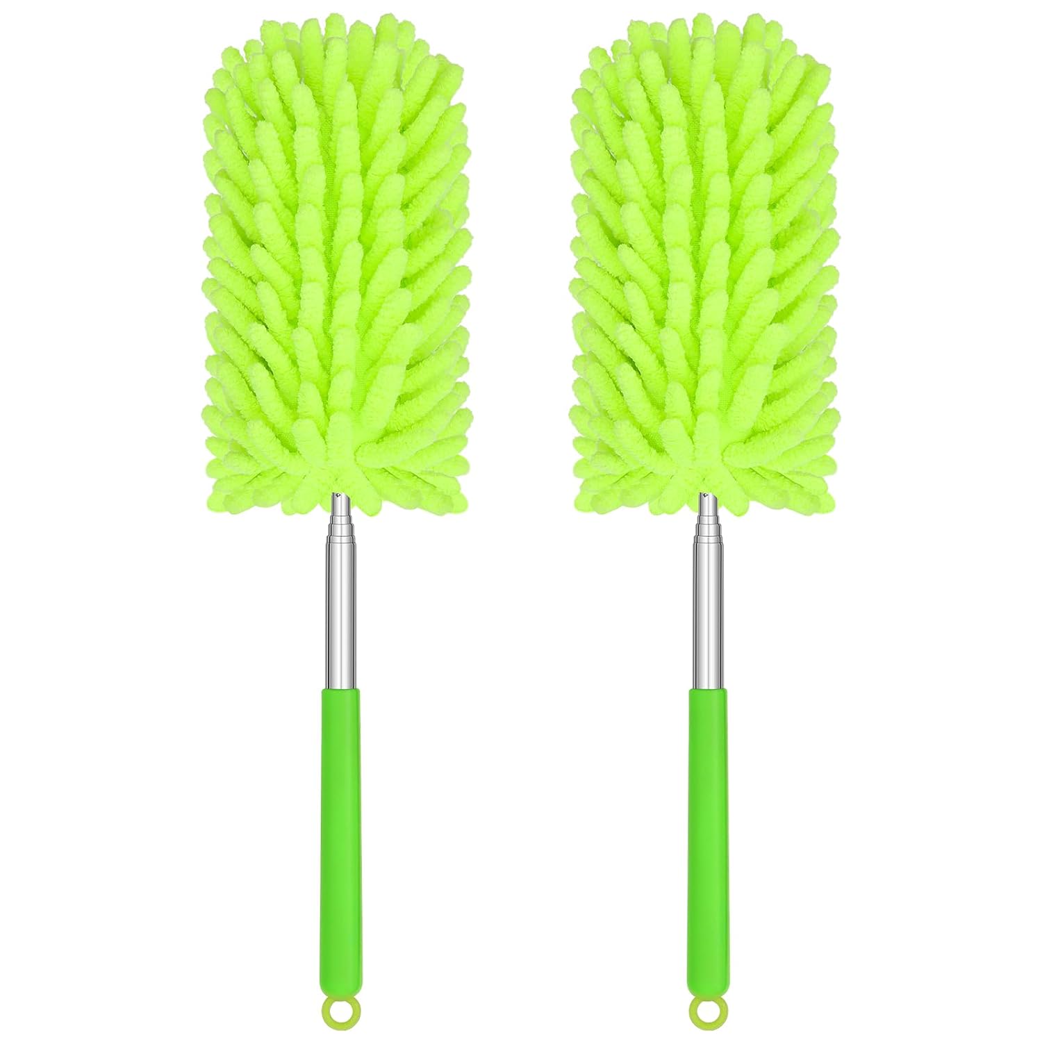 Mini Duster for Cleaning, 360° Bendable Hand Dusters with Extension Pole, Washable Small Duster for Car Interior, Office, Furniture
