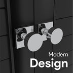 Mega Handles SUANA Dummy Door Knob for Hallway, Closet and Bathroom, Reversible Heavy Duty Design Door Knobs, Fits All Standard Door Sizes, Screws Included - Polished Chrome (2 Pack)