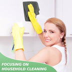 SINLAND Microfiber Dish Cloths Wash Clothes for Kitchen Best Kitchen Cloths Cleaning Cloth Poly Scour Side 12"x12" (10Pack, Dark Grey)