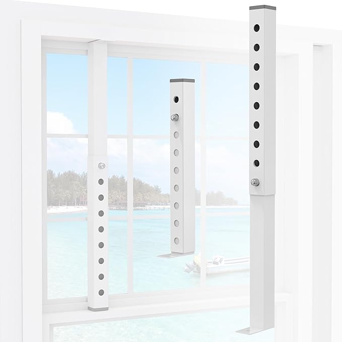 Adjustable Window Security Bars (White-1PCS, 9.8-16.7In)