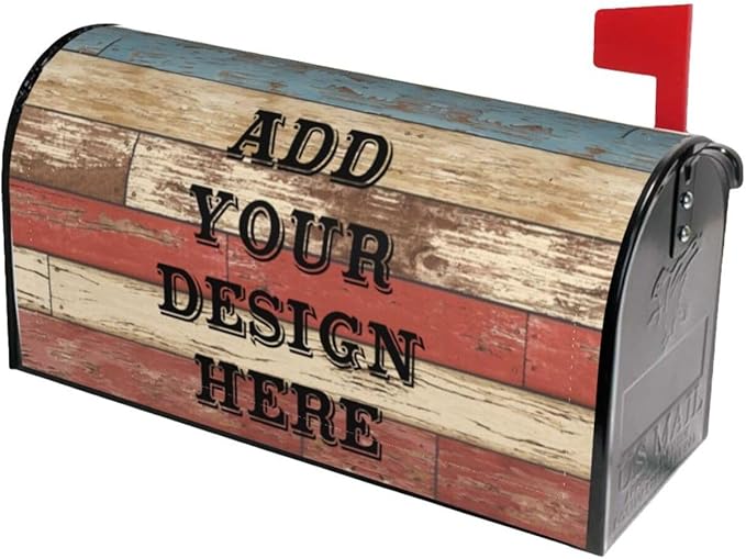 Personalized Mailbox Covers Custom Picture/Photo/Text Magnetic Standard Size Mailbox Wraps Post Letter Box Cover for Garden Yard Outdoor Decorations-3