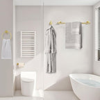 YACVCL Brushed Gold 4-Piece Bathroom Hardware Set,Bathroom Towel Bar Set,SUS304 Stainless Steel Bathroom Accessories Set Wall Mounted Towel Holder Set,27.5 Inch