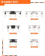 4-Light Bathroom Lighting Fixtures Over Mirror, 24 Inch Brushed Nickel Vanity Lights with Clear Glass, Modern Bath Wall Sconce Lighting for Bathroom, WL9167-4C