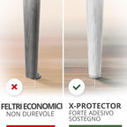 Felt Furniture Pads X-PROTECTOR - 48 Premium Felt Pads Floor Protector - Chair Felts Pads for Furniture Feet Wood Floors - Best Furniture Pads for Hardwood Floors - Protect Your Hard Floors! (White)