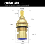 45883000 Ceramic Cartridge Compatible with Grohe Faucet Cartridge 1/2 Inch 1/4 Turn Clockwise Open 90 Degrees Right Side Close Cold Water for Ceramic Cartridge