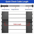 CKE 30 Pairs Black Invisible Cable Railing kit 1/8" Swage Tensioner Hardware and Terminal Hidden T316 Stainless Steel Invisible Receiver and Swage Stud End for 2"x2" 4"x4" Wood/Metal Post Deck Stairs