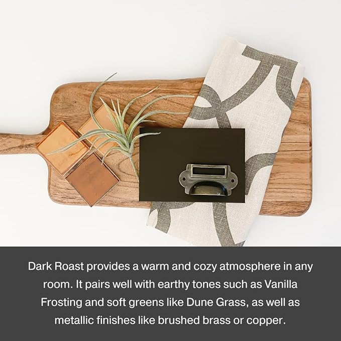 Country Chic All-in-One Chalk Paint for Furniture, Cabinets, Home Decor, Eco-Friendly, Matte Finish, Built-In Primer & Top Coat for Wood, Metal - Dark Roast (Dark Brown) - 4 oz (118 ml)