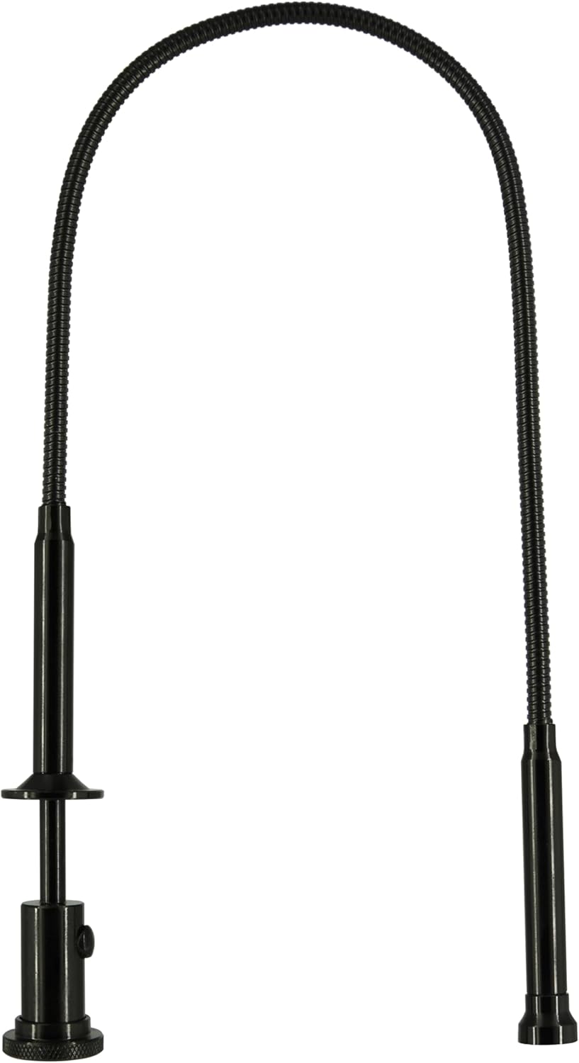 24.4 in Claw Grabber Tool,Bendable Hose Reacher Pickup with LED Light,4 Claw Picking Tool for Garbage Litter Pick Home Sink Drain and Metal Small Items. (Black)