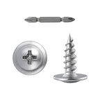 (400 pcs)#8×1/2" Phillips Truss Head Wood Screws Stainless Steel 410 Quick Metal Self Tapping